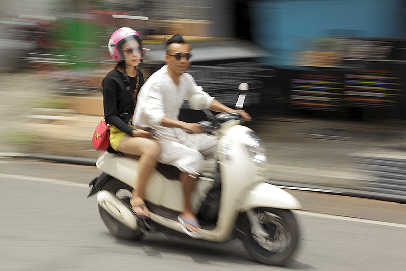 Riding a Scooter in Phuket